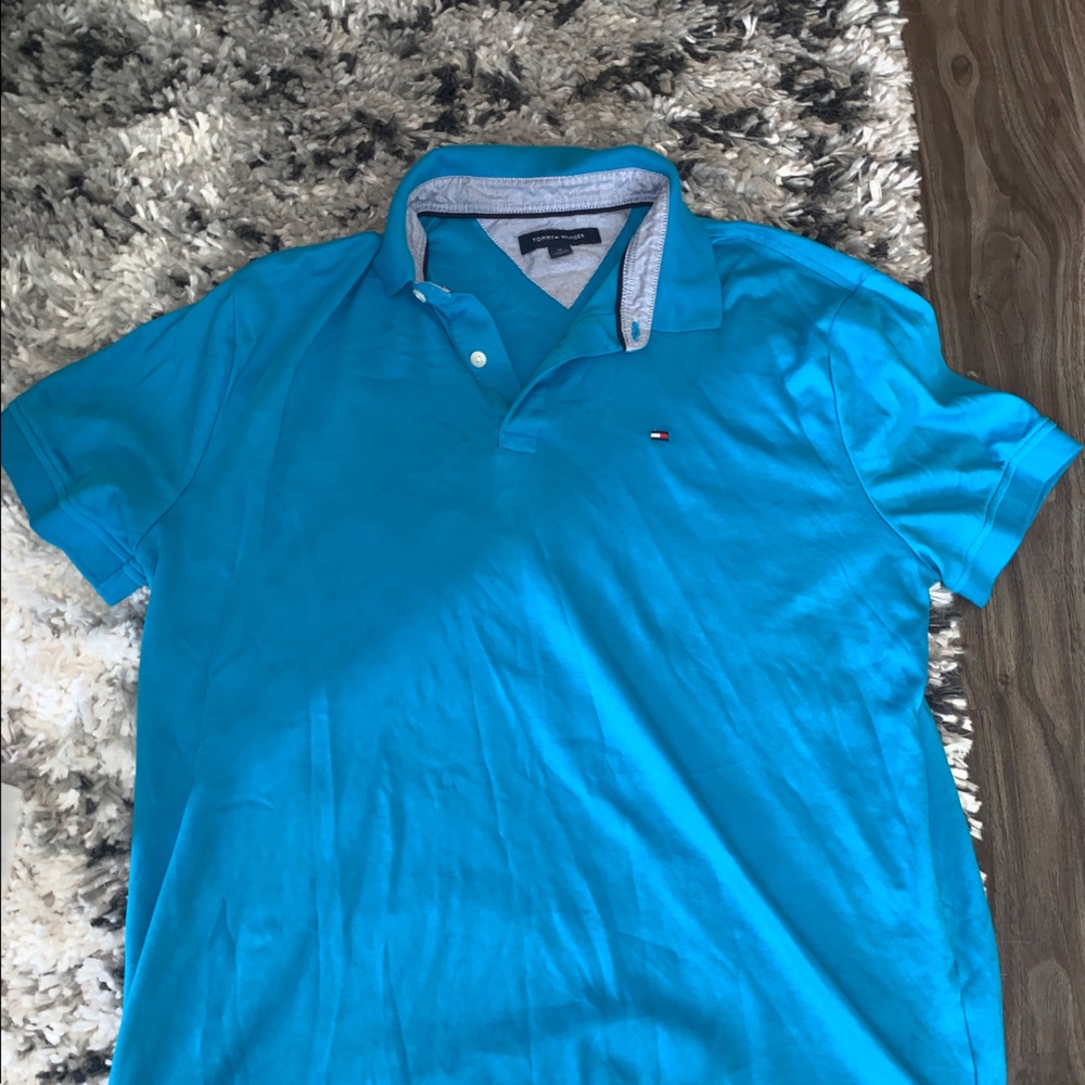 Tommy Hilfiger Short Sleeve Polo Shirt -Blue